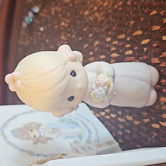 2 pce Set '95 '97 Precious Moments Confirmation Gift Jesus Frame and Figurine - Picture 10 of 14